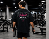 Men's Oversized Black Gym T-Shirt | Better Future Streetwear Back Print