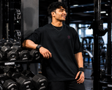 Men's Oversized Black Gym T-Shirt | Better Future Streetwear Back Print