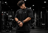 Men's Oversized Black Graphic Gym T-Shirt | Bulking Lifestyle Collection