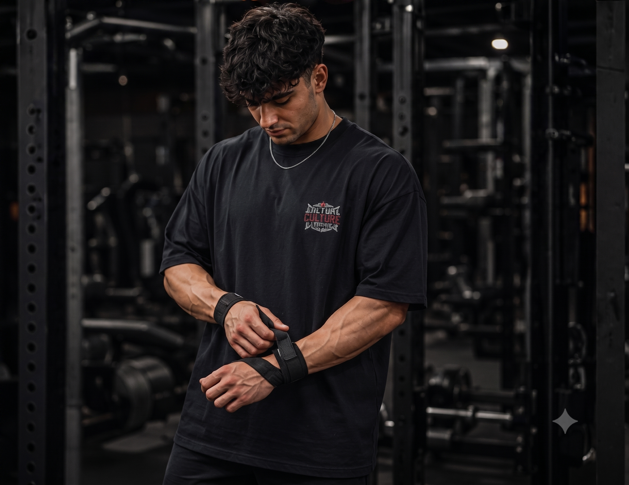 Fear Is a Reaction Oversized Gym T-Shirt for Men | Premium Cotton Motivational Graphic Tee | Black | KVLTVR
