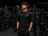 The Pain Makes You Stronger Oversized Gym T-Shirt for Men | Motivational Graphic Back Print | Premium Cotton Streetwear Tee | Black | KVLTVR